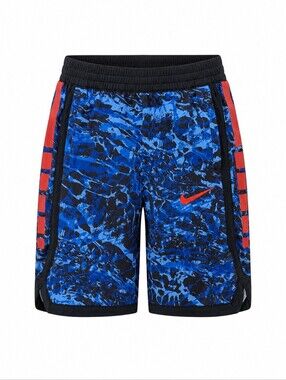 Nike Kids With Blue Black Sporty Athletic Athleisure Basketball Shorts Boys Med
